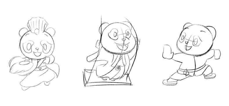小熊貓伴伴線稿 小熊貓伴伴線稿